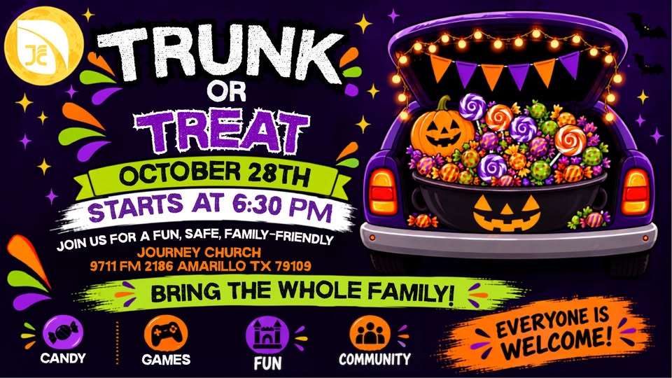 Journey Church Amarillo Trunk or Treat Graphic