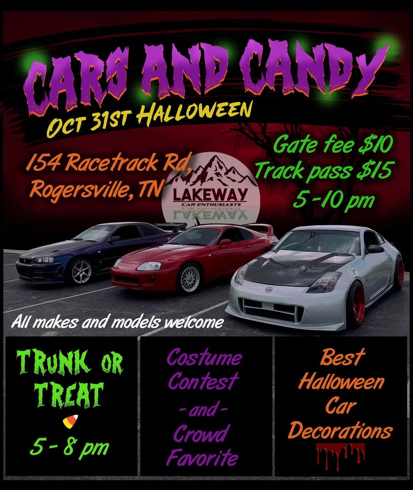 Lakeway Car Enthusiasts Cars and Candy Graphic