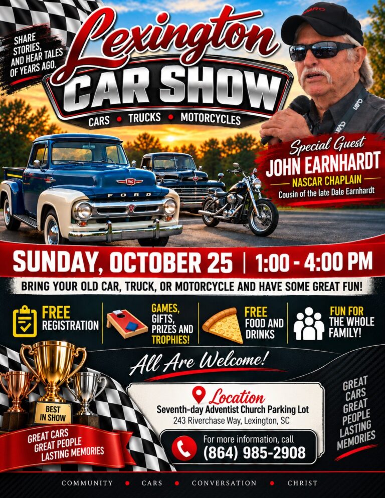 Flyer for Lexington Car Show