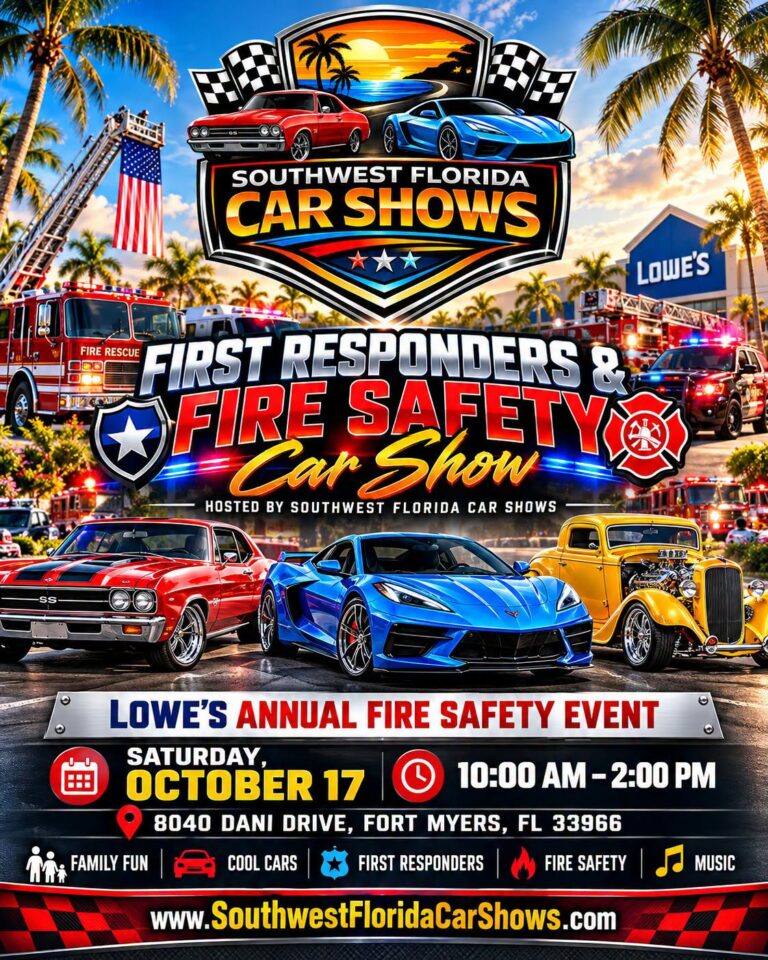 Flyer for Lowe’s First Responders & Fire Safety Car Show