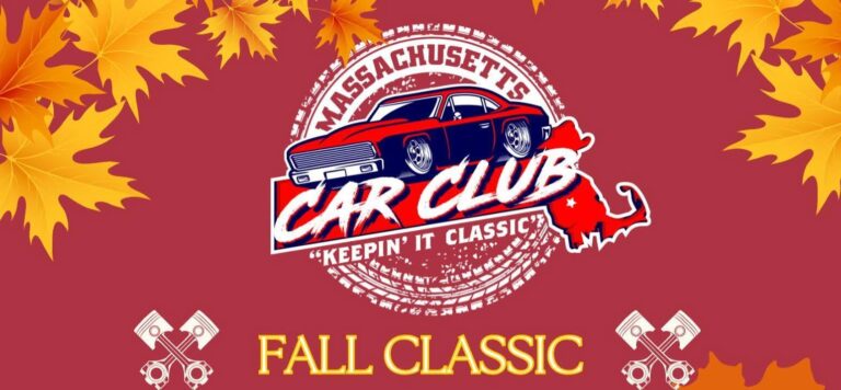 Flyer for Massachusetts Car Club Fall Classic