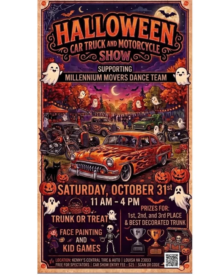 Millennium Movers At Performing Arts 2000 Halloween Car Truck And Motorcycle Show Graphic