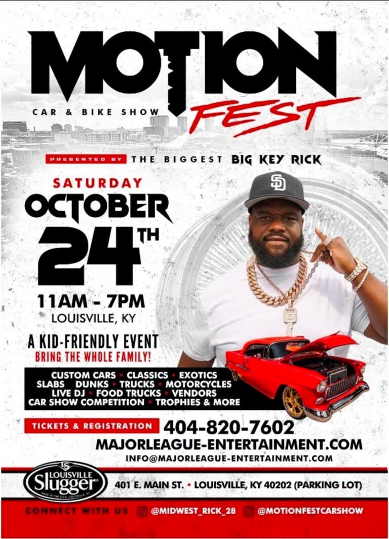 Flyer for Motion Fest Car & Bike Show