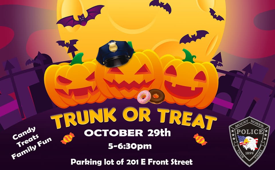 Mount Horeb Police Department Trunk or Treat Graphic