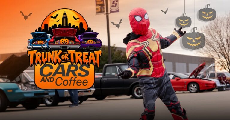 Flyer for Museum of American Speed Trunk or Treat Cars and Coffee