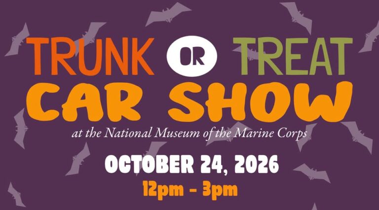 Flyer for National Museum of the Marine Corps Trunk or Treat Car Show