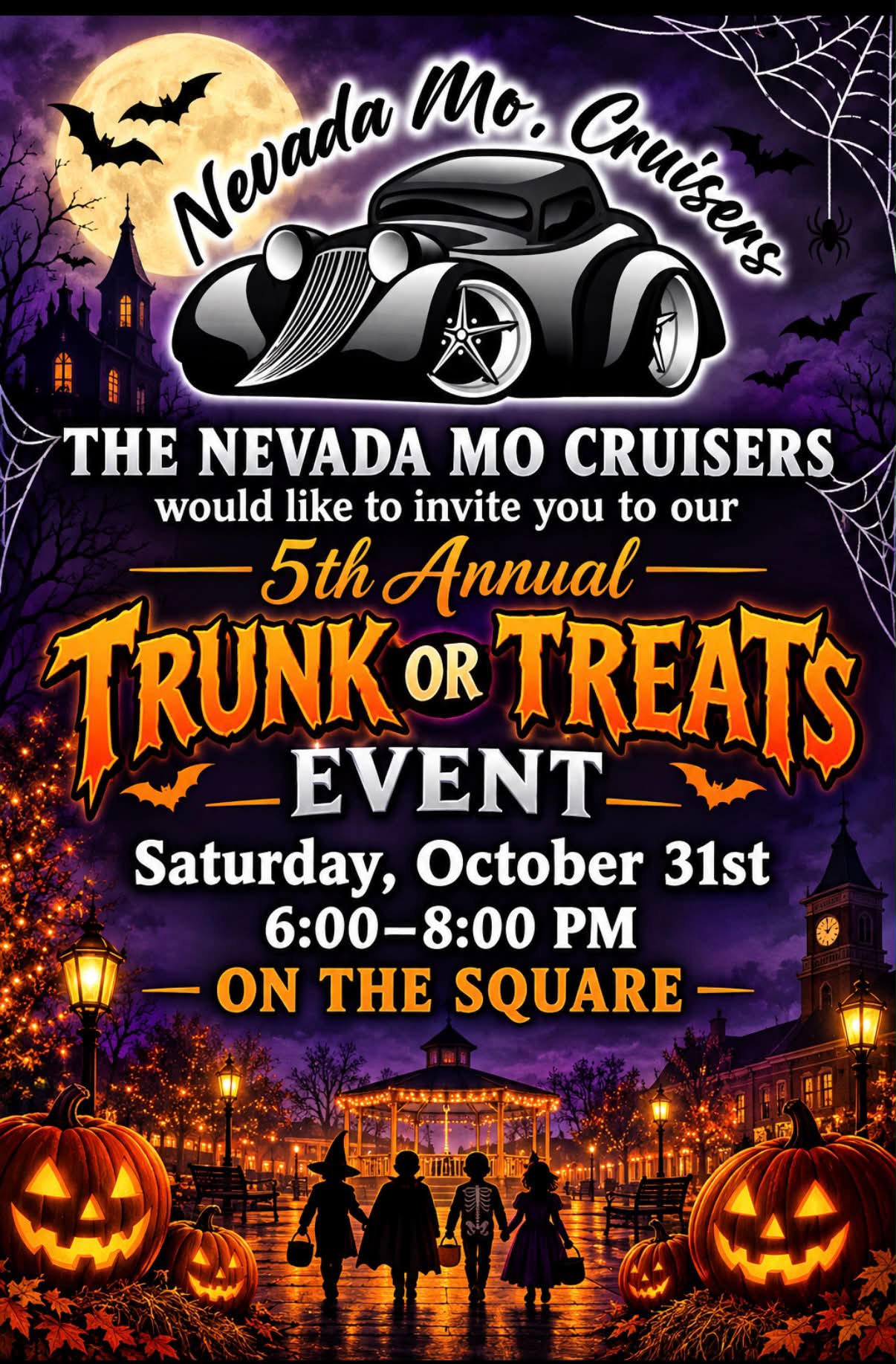Nevada Mo Cruisers Trunk Or Treats Event Graphic