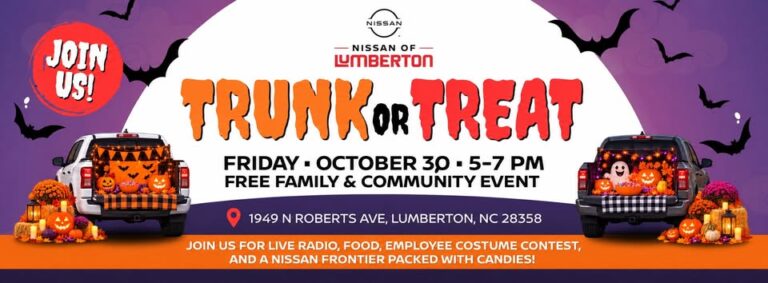 Flyer for Nissan of Lumberton Trunk or Treat