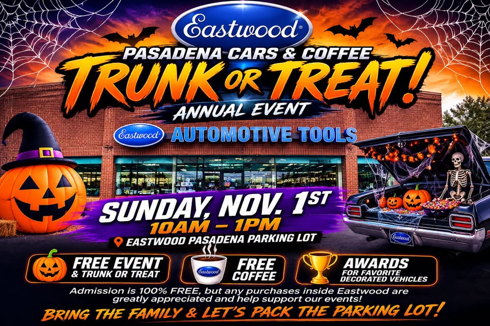 Pasadena Cars & Coffee Trunk or Treat Graphic