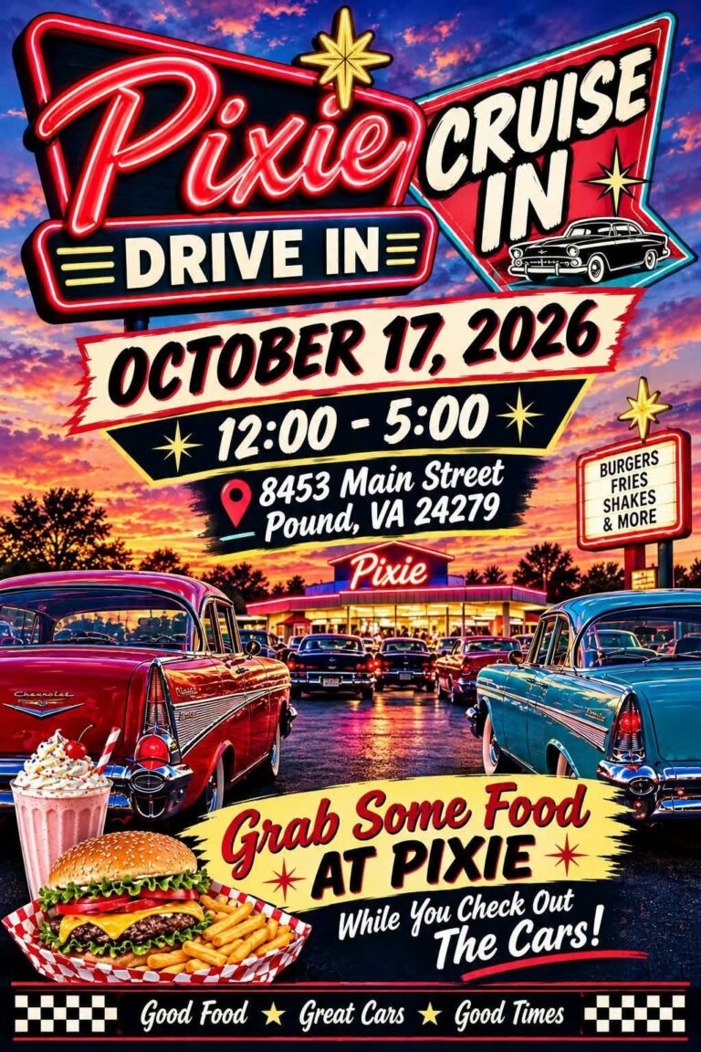 Flyer for Pixie Drive-In Cruise-In