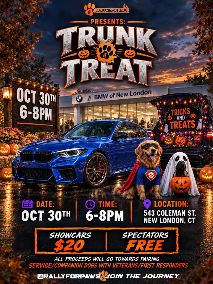 Flyer for Rally For Paws: Trunk or Treat Car Meet