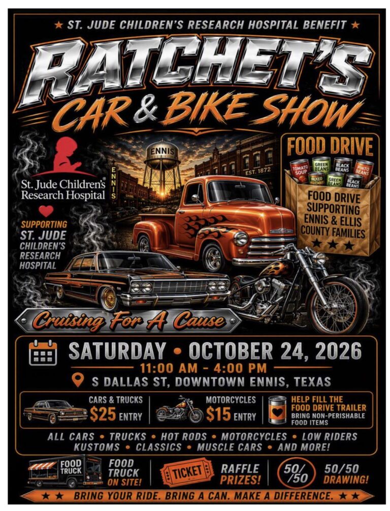 Flyer for Ratchet’s Car & Bike Show