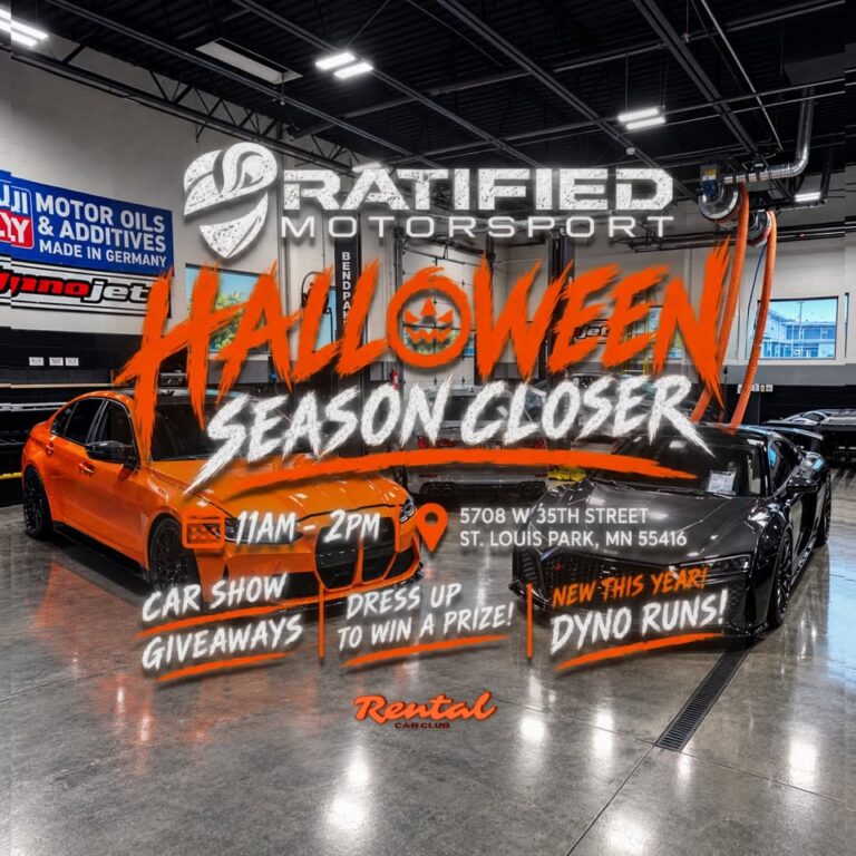 Flyer for Ratified Motorsport Halloween Season Closer