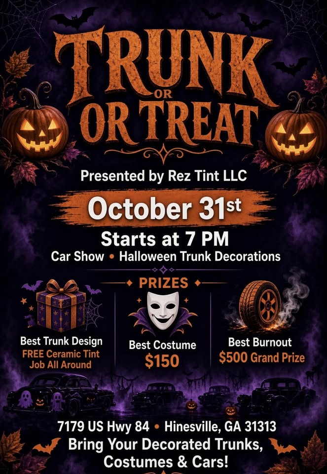 Rez Tint LLC Trunk Or Treat Graphic