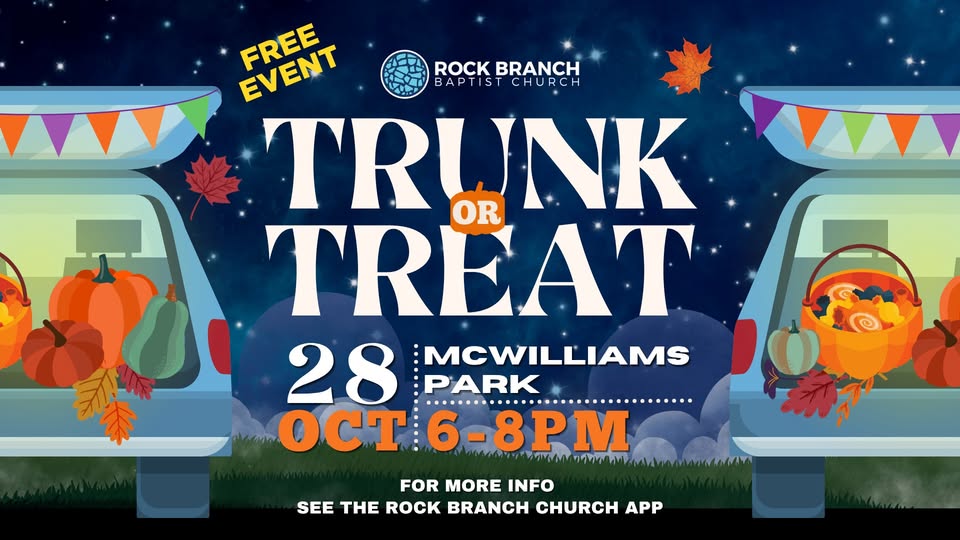 Rock Branch Baptist Church Trunk or Treat Graphic