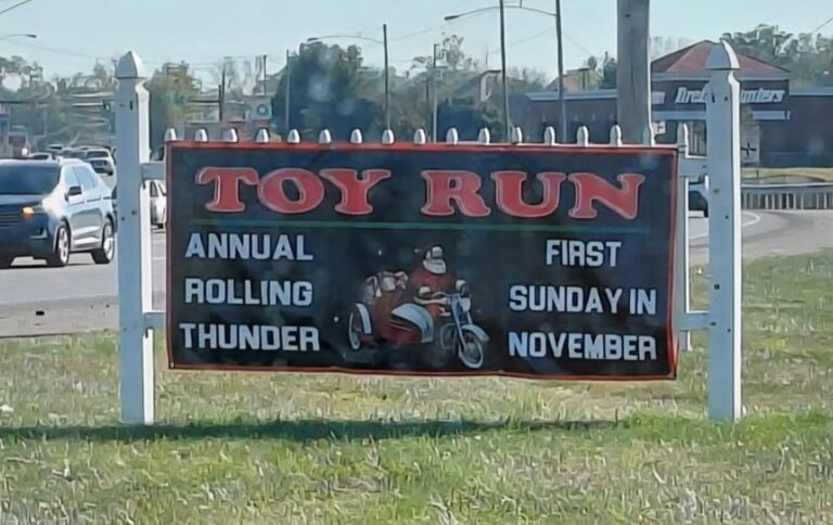 Flyer for Rolling Thunder Toy Run