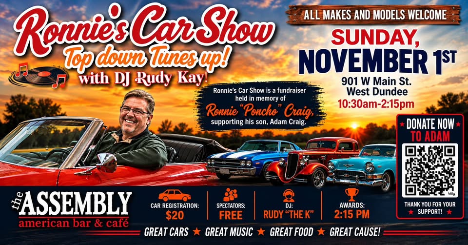 Ronnie’s Car Show Graphic