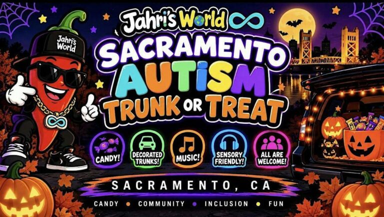 Flyer for Sacramento Autism Trunk Or Treat