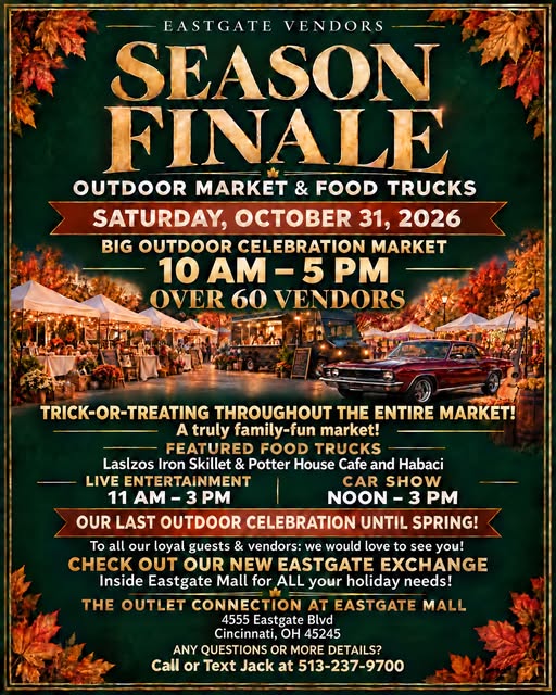 Flyer for Season Finale Outdoor Market & Food Trucks