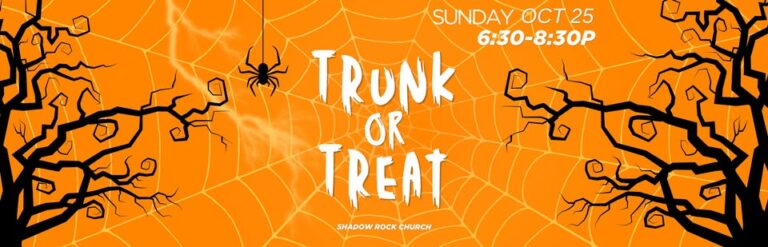Flyer for Shadow Rock Church Trunk or Treat