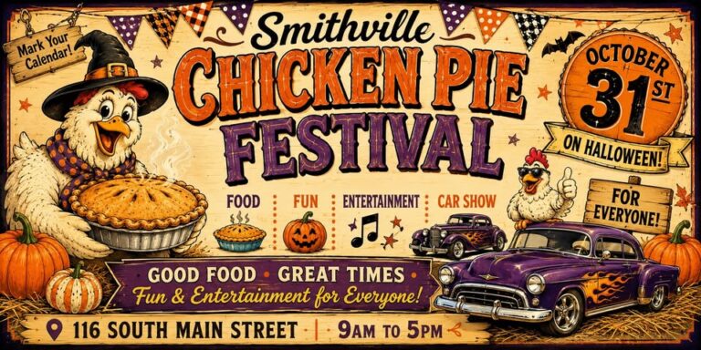 Flyer for Smithville Chicken Pie Festival