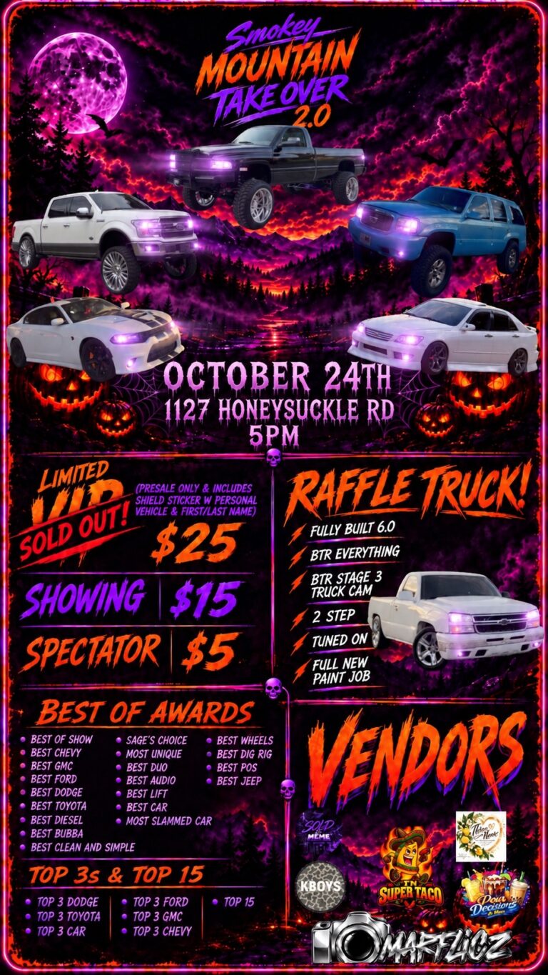 Flyer for Smokey Mountain Take Over 2.0