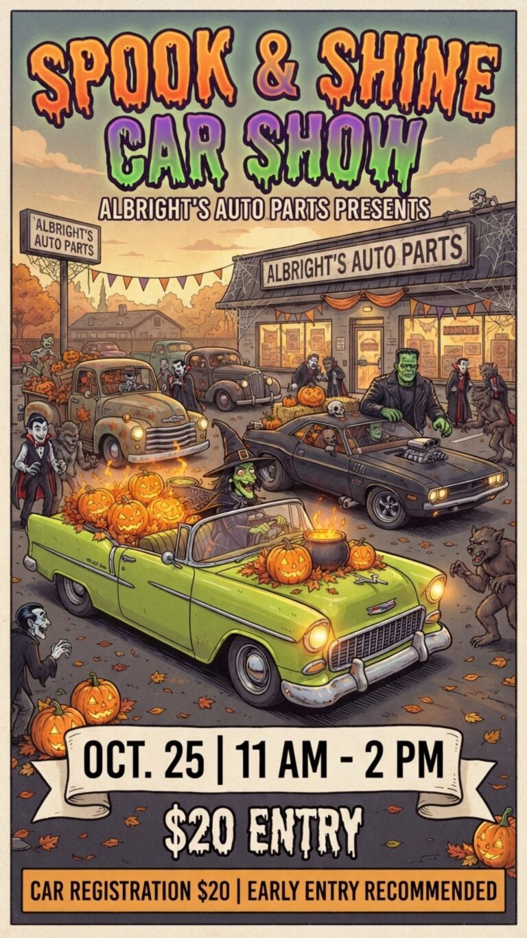 Flyer for Spook & Shine Car Show