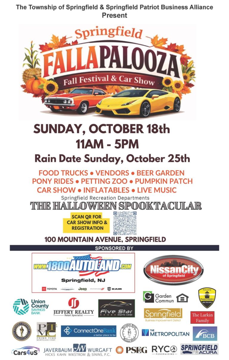 Flyer for Springfield Fallapalooza Fall Festival & Car Show
