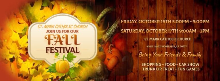 Flyer for St. Mark Catholic Church Fall Festival