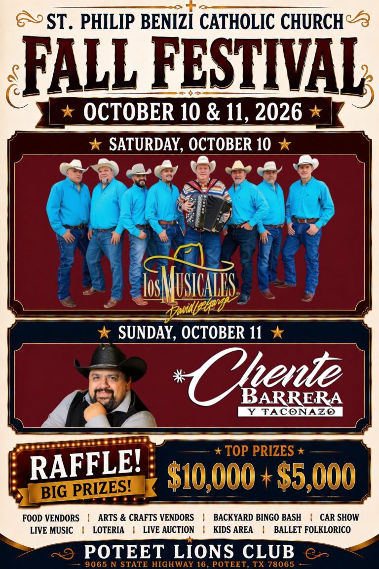 Flyer for St. Philip Benizi Catholic Church Fall Festival
