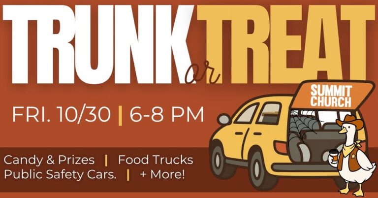 Flyer for Summit Church Trunk or Treat