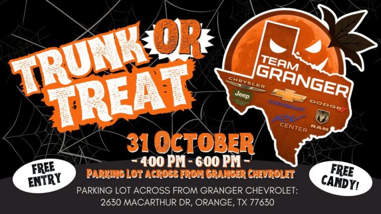 Flyer for Team Granger Trunk or Treat