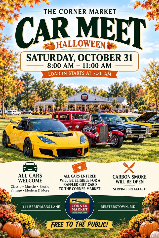 The Corner Market Car Meet Halloween Graphic