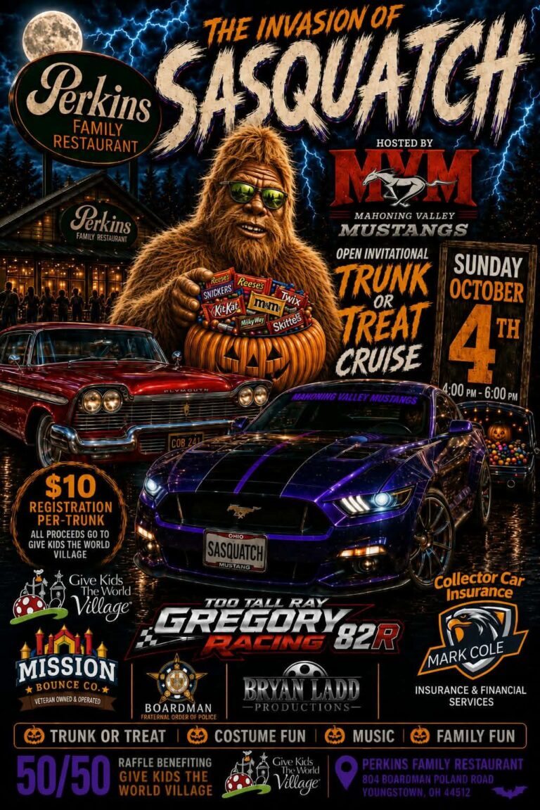 Flyer for The Invasion of Sasquatch Trunk or Treat Cruise