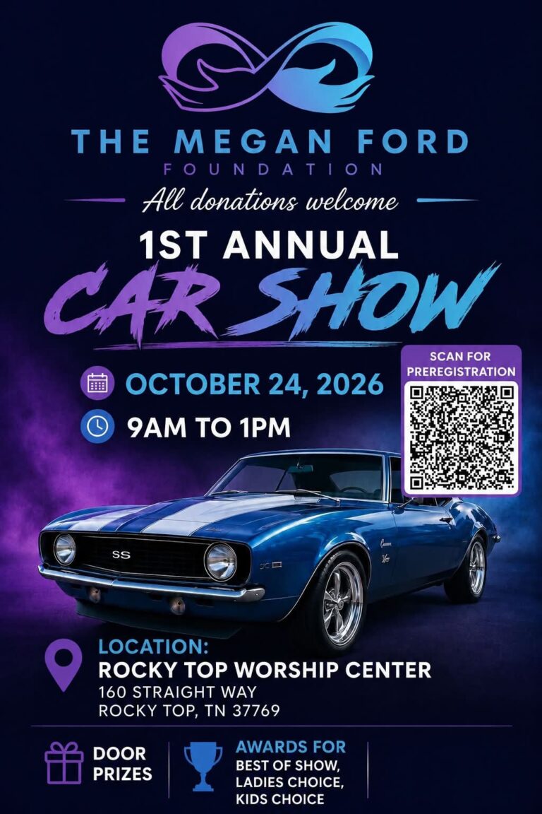 Flyer for The Megan Ford Foundation Car Show