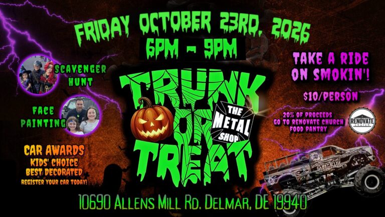 Flyer for The Metal Shop Trunk or Treat