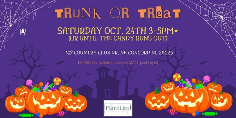 Flyer for The Plumb Line Interiors & Realty Trunk or Treat