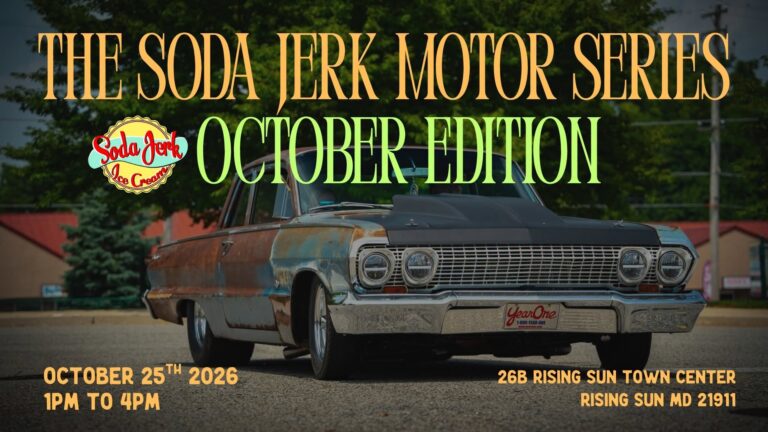 Flyer for The Soda Jerk Motor Series October Edition