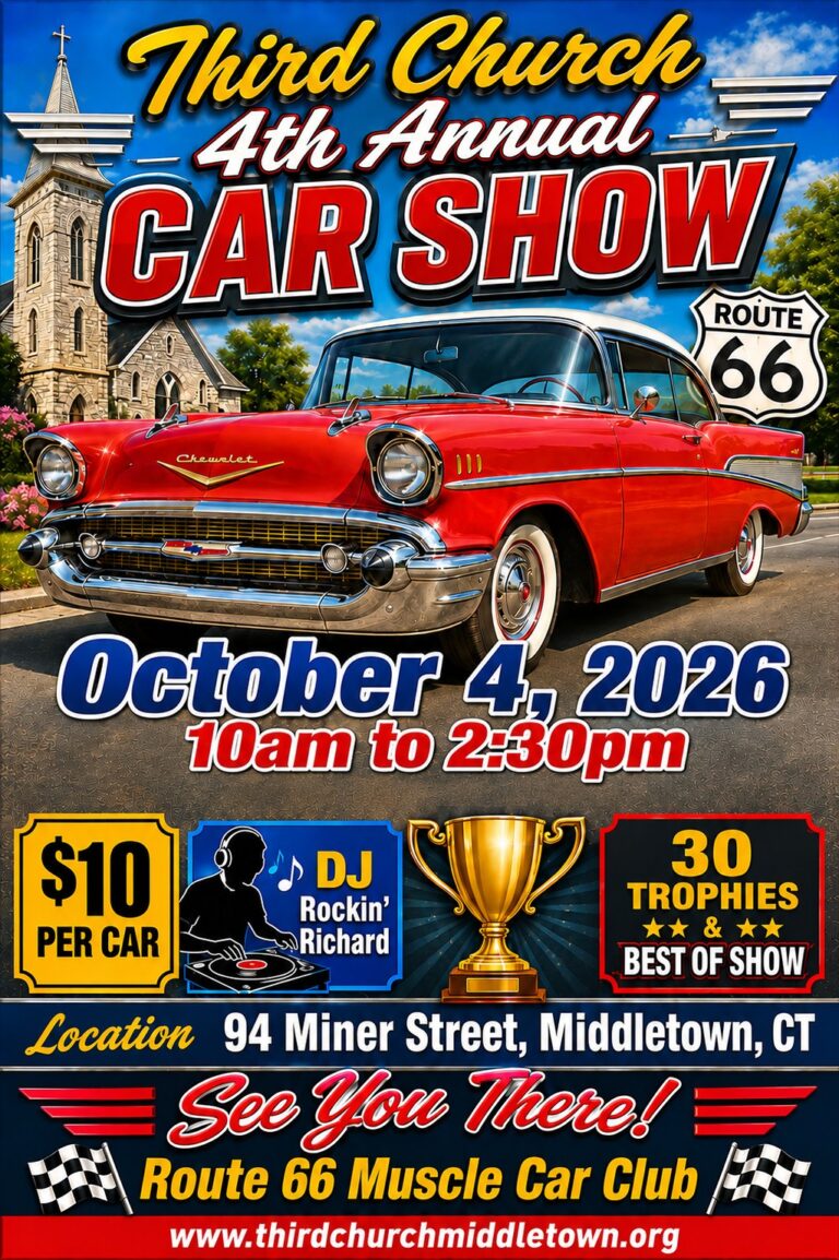 Flyer for Third Church 4th Annual Car Show