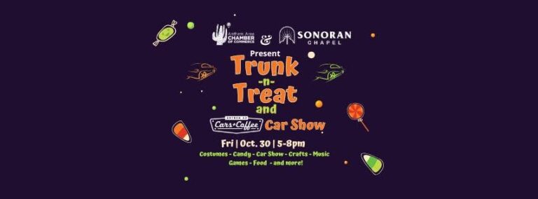 Flyer for Trunk -N- Treat And Cars+Coffee Car Show