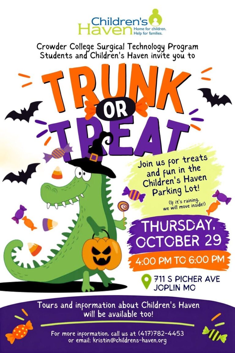 Flyer for Trunk or Treat at Children’s Haven