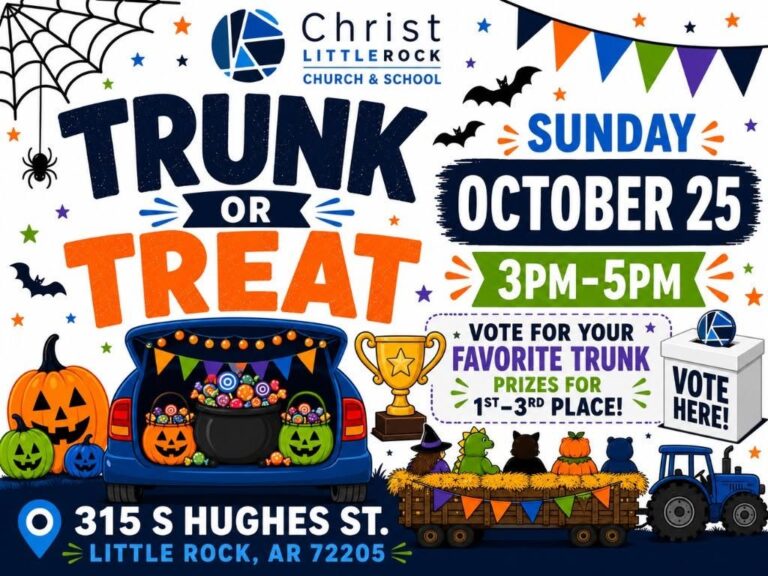 Flyer for Trunk or Treat at Christ Little Rock