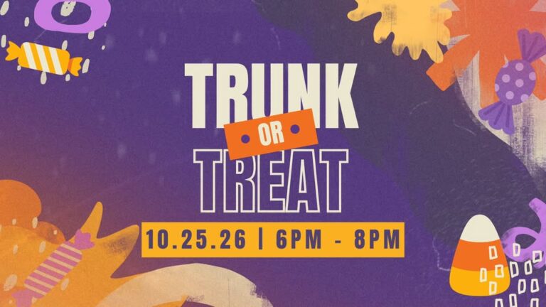 Flyer for Trunk or Treat at Fresh Life Church