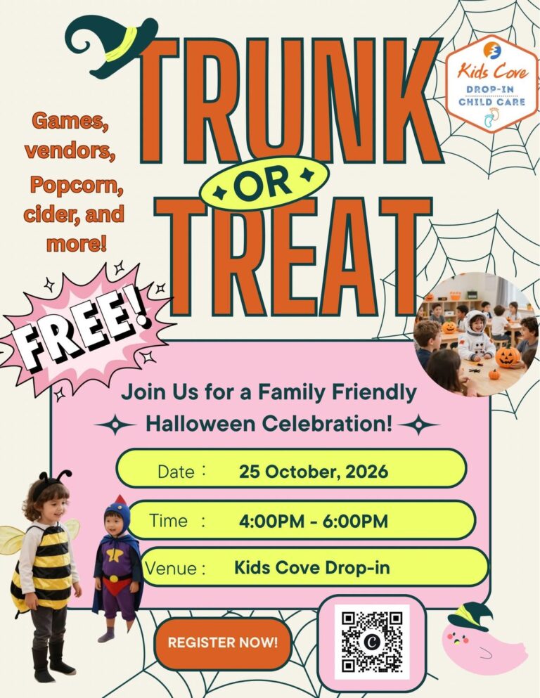 Flyer for Trunk or Treat at Kids Cove