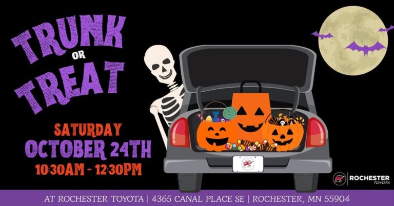 Flyer for Trunk or Treat at Rochester Toyota