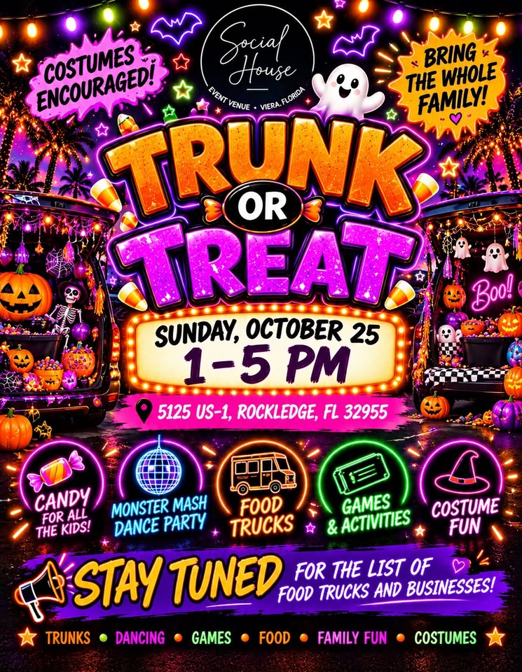 Flyer for Trunk or Treat at Social House