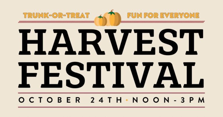 Flyer for Trunk-or-Treat at the Harvest Fest