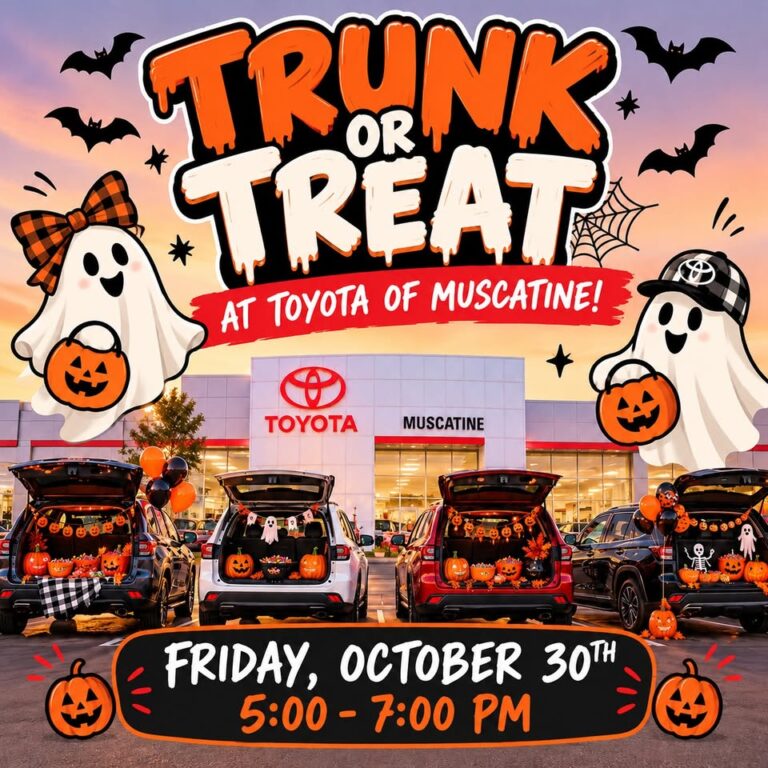 Flyer for Trunk or Treat at Toyota of Muscatine