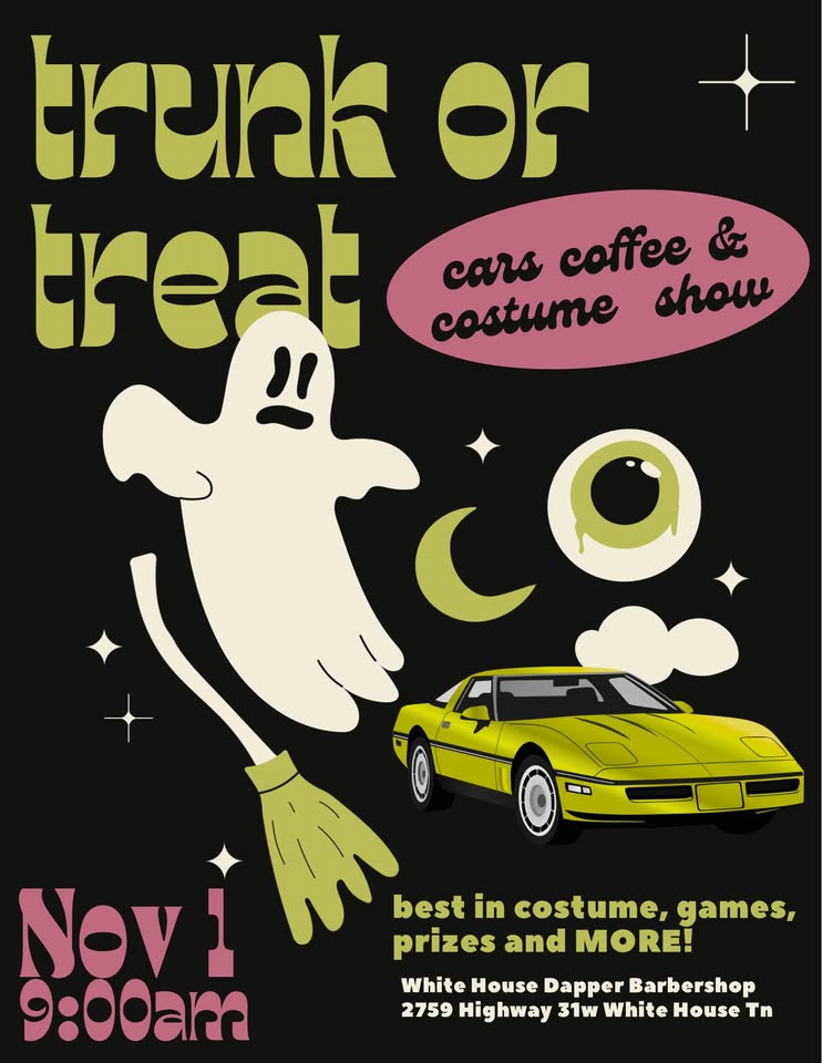 Trunk or Treat Cars Coffee & Costume Show Graphic