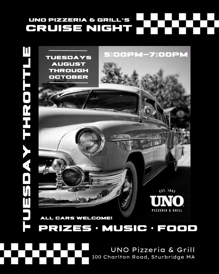 Flyer for Tuesday Throttle Cruise Night
